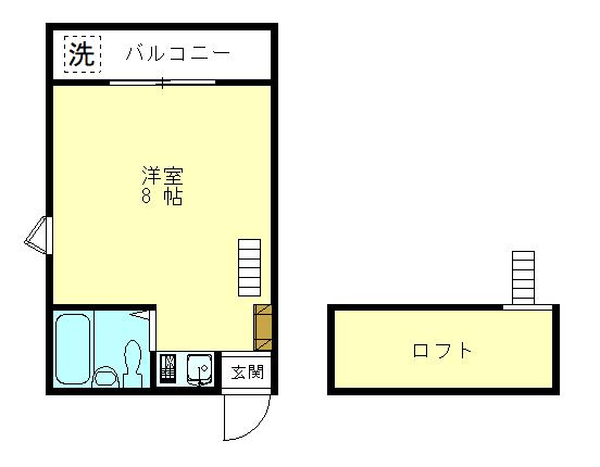 サンパレス21上ヶ原(ワンルーム/2階)の間取り写真