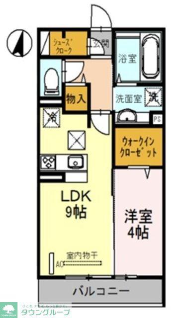 ウィステリア(1LDK/2階)の間取り写真