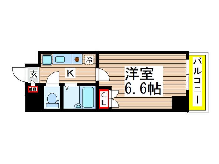 S-FORT船橋ROOTS(1K/3階)の間取り写真