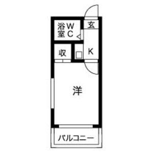 マイルストーン本陣II(1K/1階)の間取り写真