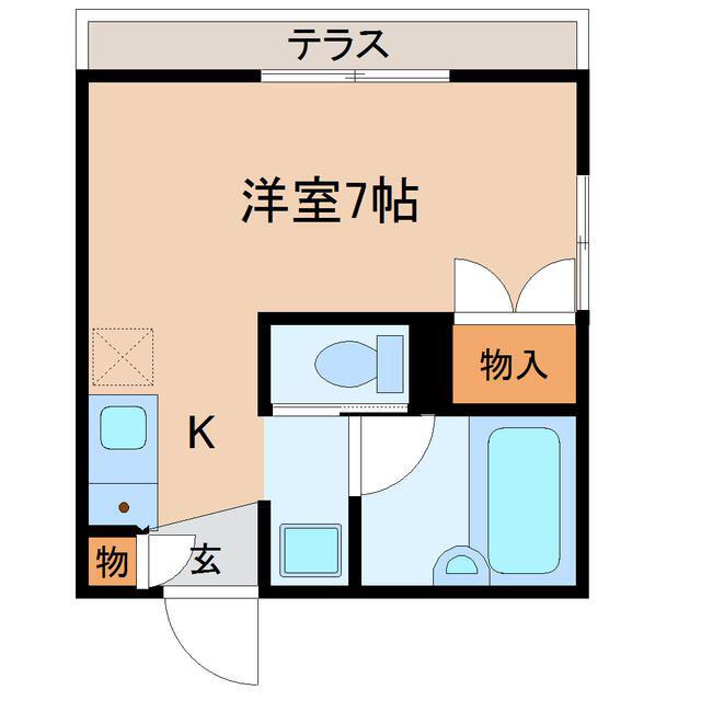 HOMYS(ワンルーム/2階)の間取り写真