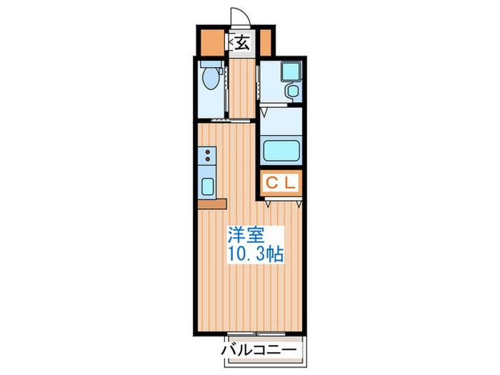 プランドールアヴァンス(ワンルーム/4階)の間取り写真