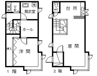 デュラメゾン(1LDK/2階)の間取り写真