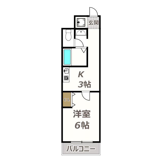 PICCOLO MONDO(1K/6階)の間取り写真