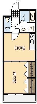 エクセレント霧島(1DK/1階)の間取り写真