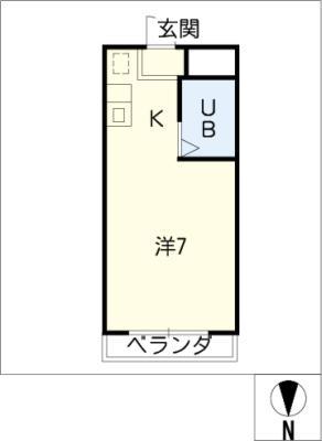 エミネンス名東(ワンルーム/4階)の間取り写真