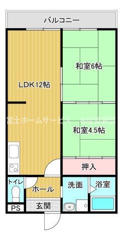 TMコーポあびこ(2LDK/2階)の間取り写真