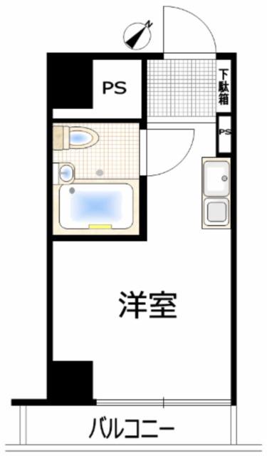 銀座ダイヤハイツ(ワンルーム/11階)の間取り写真