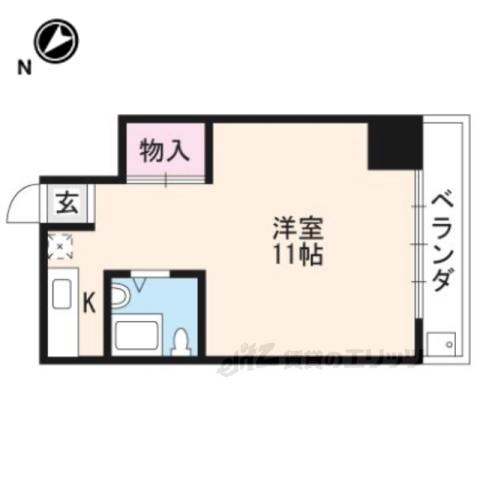 中央2丁目小堀マンション(1K/5階)の間取り写真