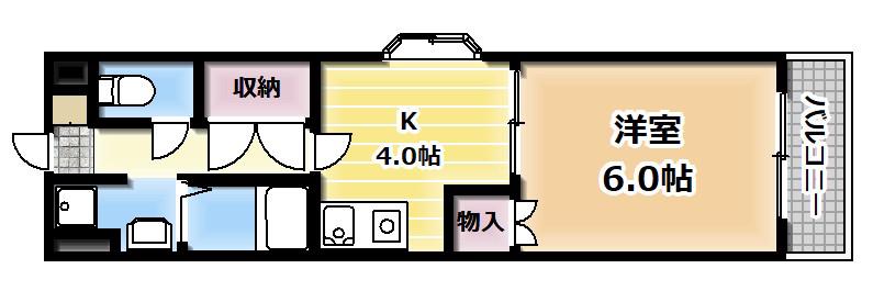 MAISON CERCLE(1K/6階)の間取り写真