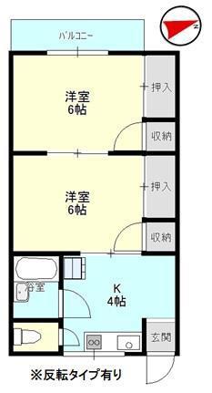 コジマコーポ(2K/2階)の間取り写真