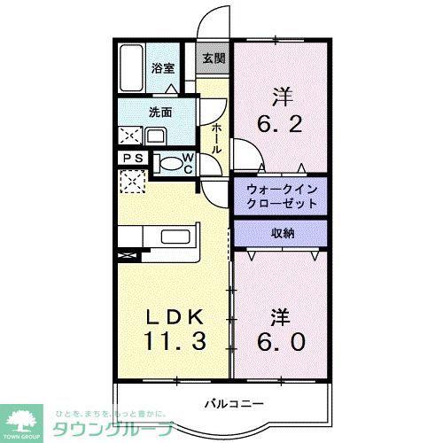 ヒルフィールドブリーズ館(2SLDK/3階)の間取り写真