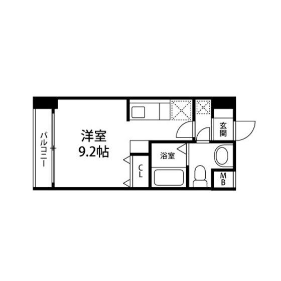 WILL DO五橋(ワンルーム/7階)の間取り写真
