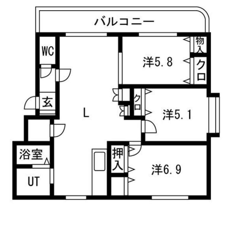 プリマヴェーラ(3LDK/2階)の間取り写真