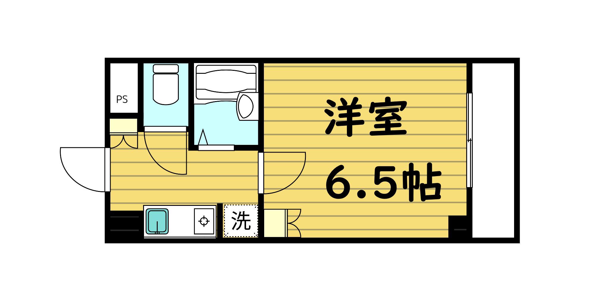 カーサパスコロ(1K/2階)の間取り写真