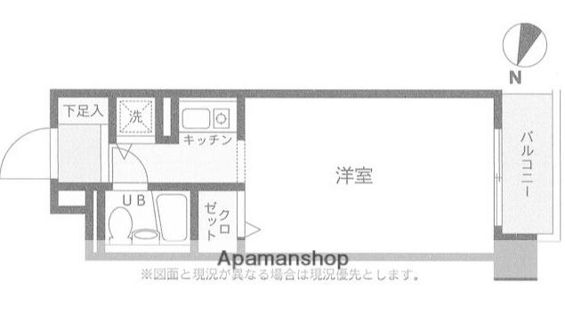 日神パレステージ伊勢佐木南(ワンルーム/9階)の間取り写真