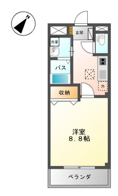 サージュ(1K/1階)の間取り写真