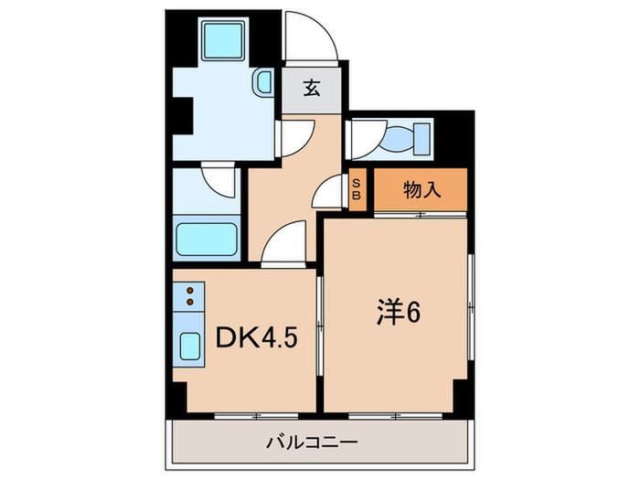 フラットワセダ(1DK/3階)の間取り写真