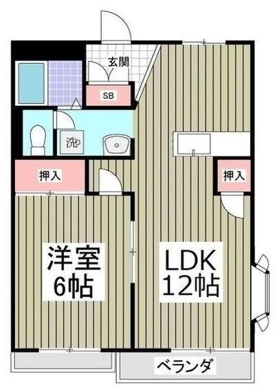 メゾンアスコットB(1LDK/2階)の間取り写真
