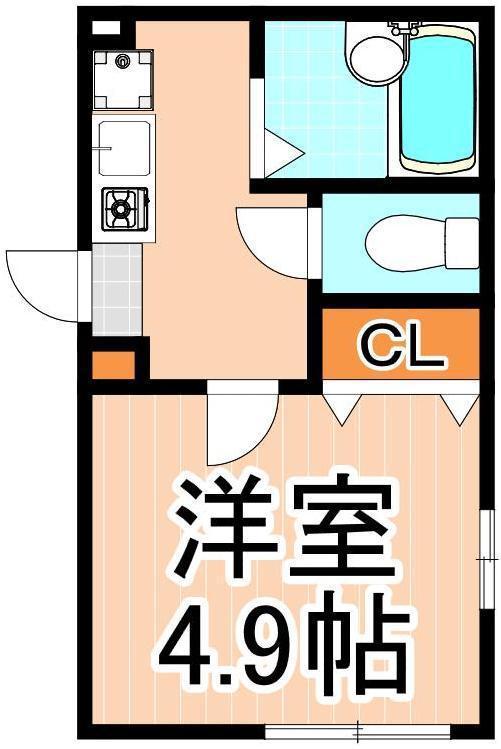 PONTD′ORII(1K/2階)の間取り写真