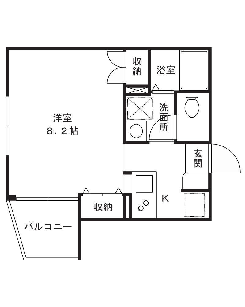 NICOてらす(1K/3階)の間取り写真