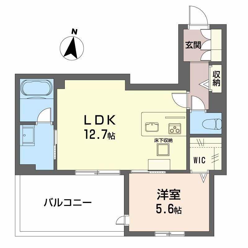 インセプション(1LDK/1階)の間取り写真