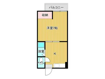 レジデンスヨシムラ(1K/4階)の間取り写真