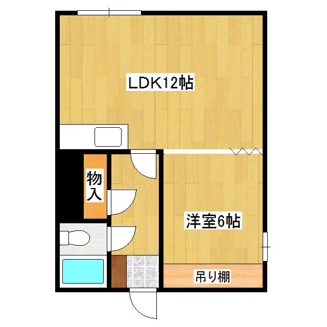セブンコーポ(1LDK/3階)の間取り写真