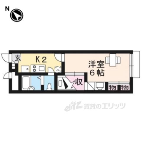 レオパレスアルモニ(1K/2階)の間取り写真