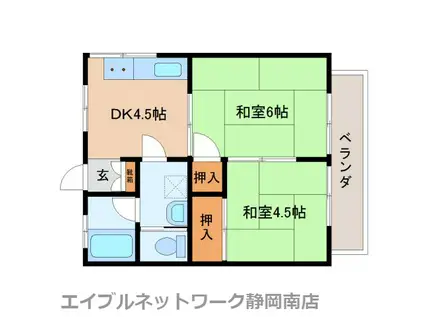 ホッホオスターヴィッツ(2DK/3階)の間取り写真