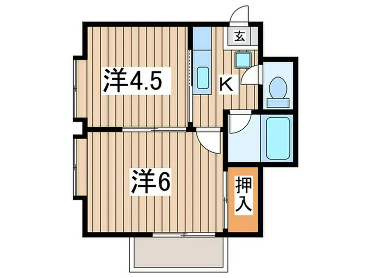 シャルルカツマタB 1階階 間取り