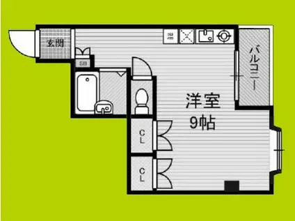 サントピア阿倍野(ワンルーム/4階)の間取り写真