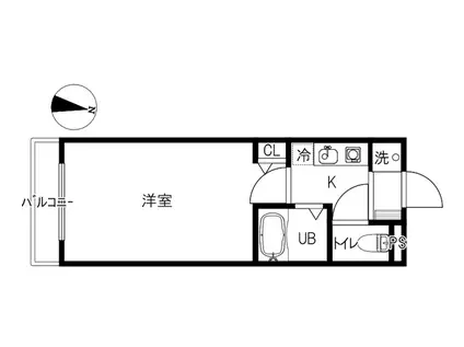 ノルテ・リーオ(1K/2階)の間取り写真