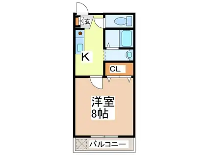 ダイヤハイツ(1K/2階)の間取り写真