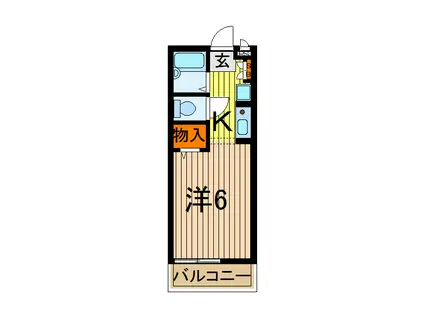 CLIO COURT 21(ワンルーム/1階)の間取り写真