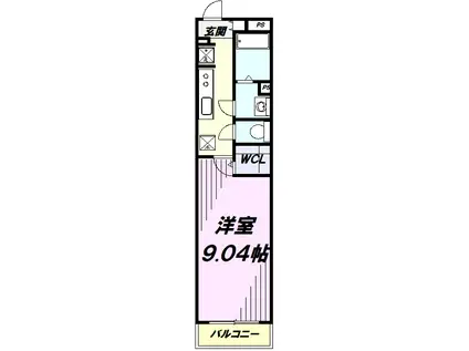 グレイス西所沢II(1K/1階)の間取り写真