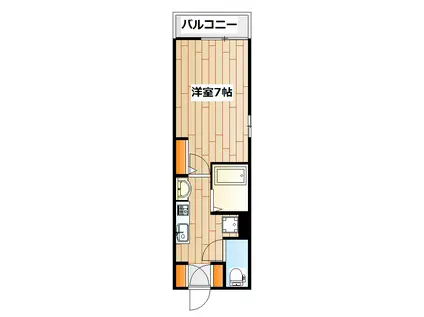 ヘーベルメゾン入江(1K/1階)の間取り写真