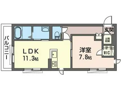 シャーメゾン昭島(1LDK/2階)の間取り写真