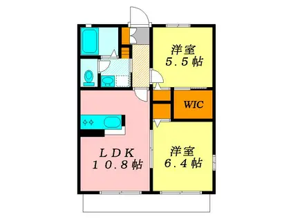 グランベルデ(2LDK/1階)の間取り写真