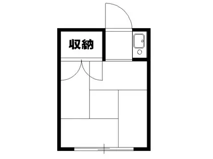 宮崎荘(ワンルーム/2階)の間取り写真