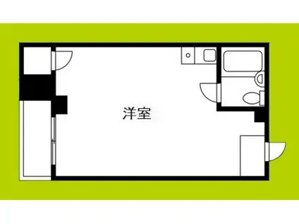 地下鉄今里筋線 関目成育駅 徒歩2分 4階建 築36年(ワンルーム/2階)の間取り写真