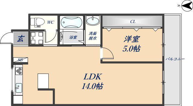 小林マンション(1LDK/3階)の間取り写真