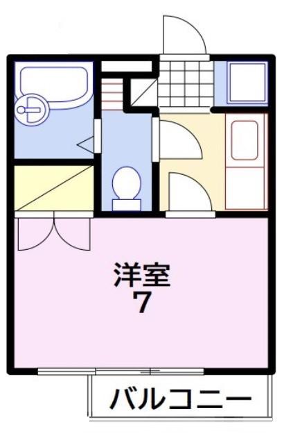 ジュネス白国(1K/2階)の間取り写真