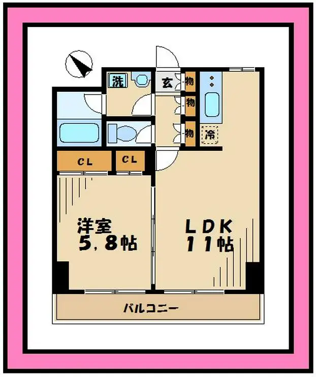 ベェルヴェル稲城 8階階 間取り