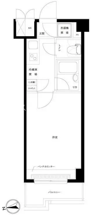 ルーブル蒲田参番館 3階階 間取り