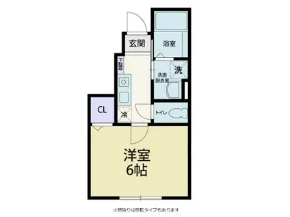 ラ・クレール(1K/1階)の間取り写真