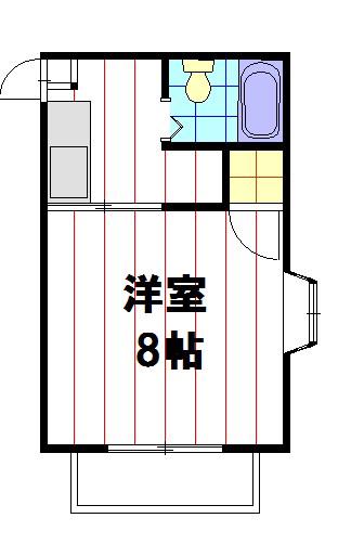 クオリティハウス川端(1K/1階)の間取り写真
