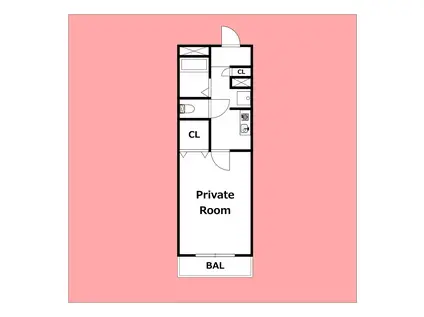 ティラーノ藍住II1号棟(1K/2階)の間取り写真