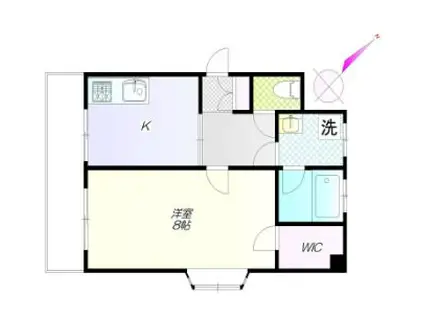 竹山ビル五番館(1K/10階)の間取り写真