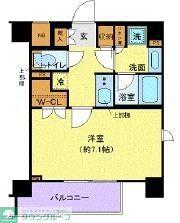 ガリシア用賀(1K/5階)の間取り写真
